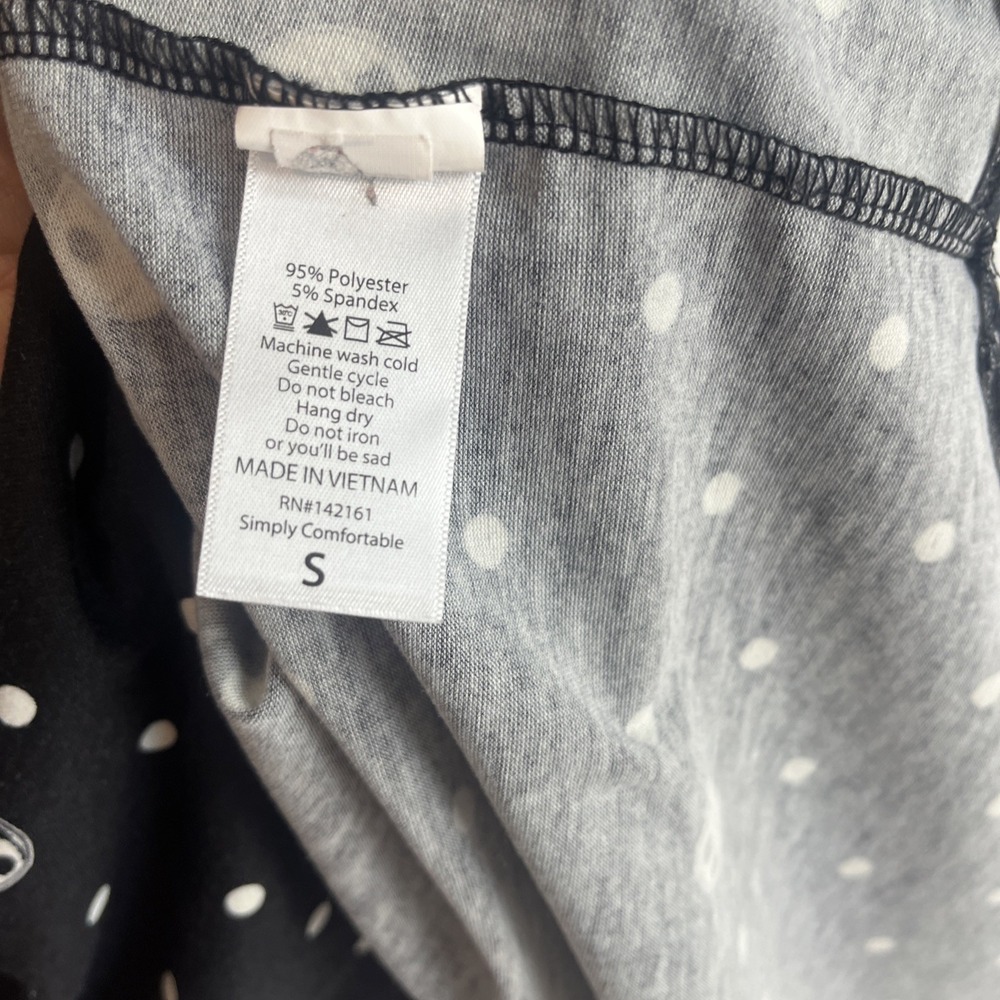 Lularoe Disney Nightmare Before Christmas Jack Skellington Faces & Polka Dot Top - Picture 6 of 14